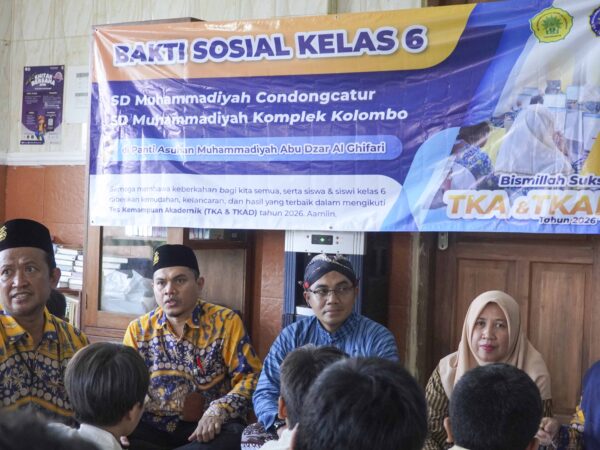 JELANG TKA, SISWA KELAS 6 SD MUHAMMADIYAH CONDONGCATUR GELAR BAKTI SOSIAL